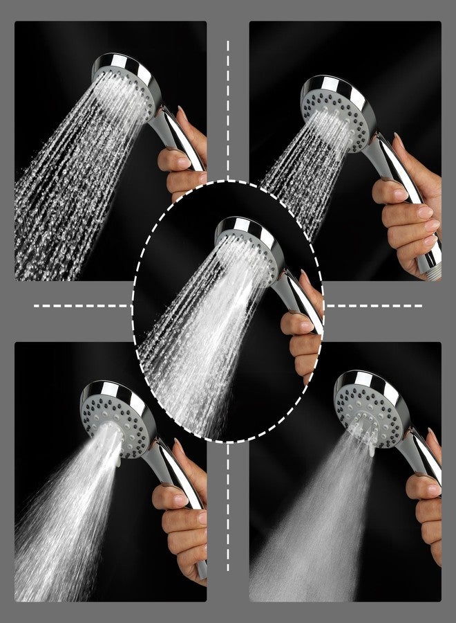 Orvos Hand shower multi-function, 4x4 inches, AquaGlow, Chrome plated with high grade Korean ABS material from LG, Head only, for high end luxury bathrooms - Image 2